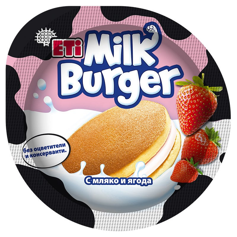 Кекс ETi Milk Burger с Млечно - Ягодов Крем